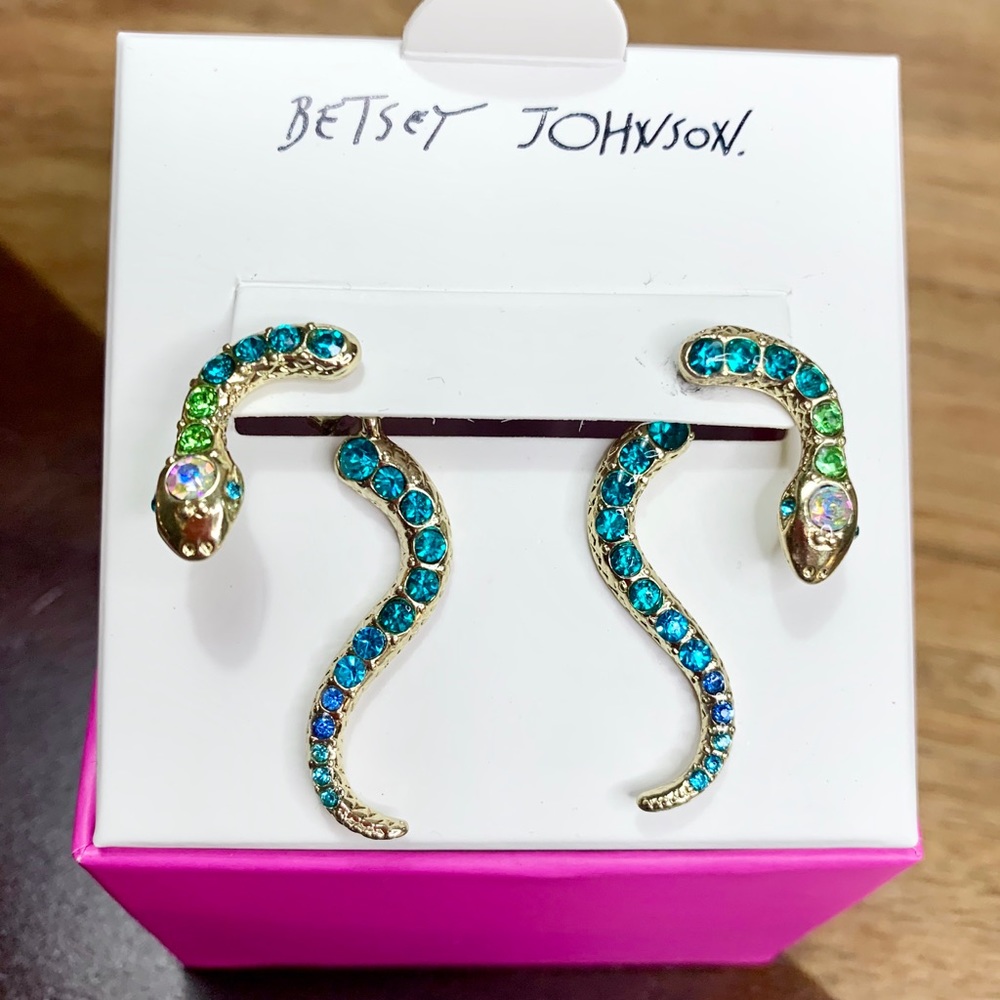 Betsey Johnson Snake Dangle Earrings